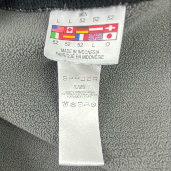 Spyder Men's Gray/Black 1/4 Zip Core Sweater Men's size Large - Picture 5 of 10